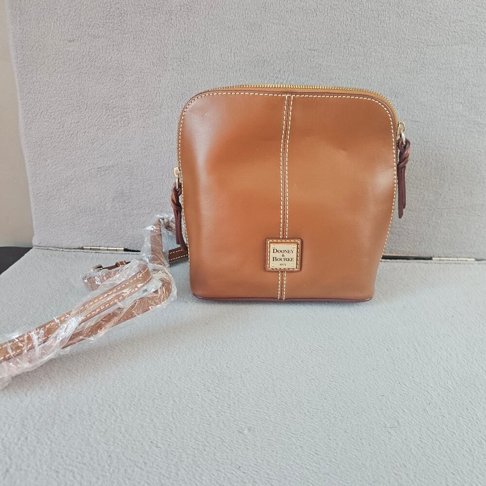 Dooney & Bourke Trixie Crossbody Natural Leather Brown Bag NWT